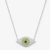 Green Evil Eye Necklace - Silver|Emerald -Melinda Maria GreenEvilEyeNecklace N6374 S P V1 33156374 c485 4428 a9f1 2fe0905cac7f