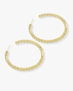 Heiress Hoops 2" - Gold|White Diamondettes -Melinda Maria HOOPS DIAMOND 1 GOLD V2 f1d0cbe4 ec71 4ab6 bd80 c5f2d2b3576c