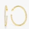 Heiress Hoops 2" - Gold|White Diamondettes -Melinda Maria HOOPS DIAMOND 1 GOLD aac9c2b2 325d 430e ba91 48fda192e1fd