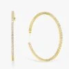 Heiress Hoops 3" - Gold|White Diamondettes 1 Heiress Hoops 3" - Gold|White Diamondettes -Melinda Maria HOOPS DIAMOND 2 GOLD V1 f133c147 3b74 4aba 814f d50194e68f39