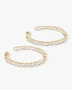 The Queen's Hoops 2" - Gold|White Diamondettes 8 The Queen's Hoops 2" - Gold|White Diamondettes -Melinda Maria HOOPS LARGE GOLD V2 1755a801 1daf 4b5e 8688 bfd5fa532c64