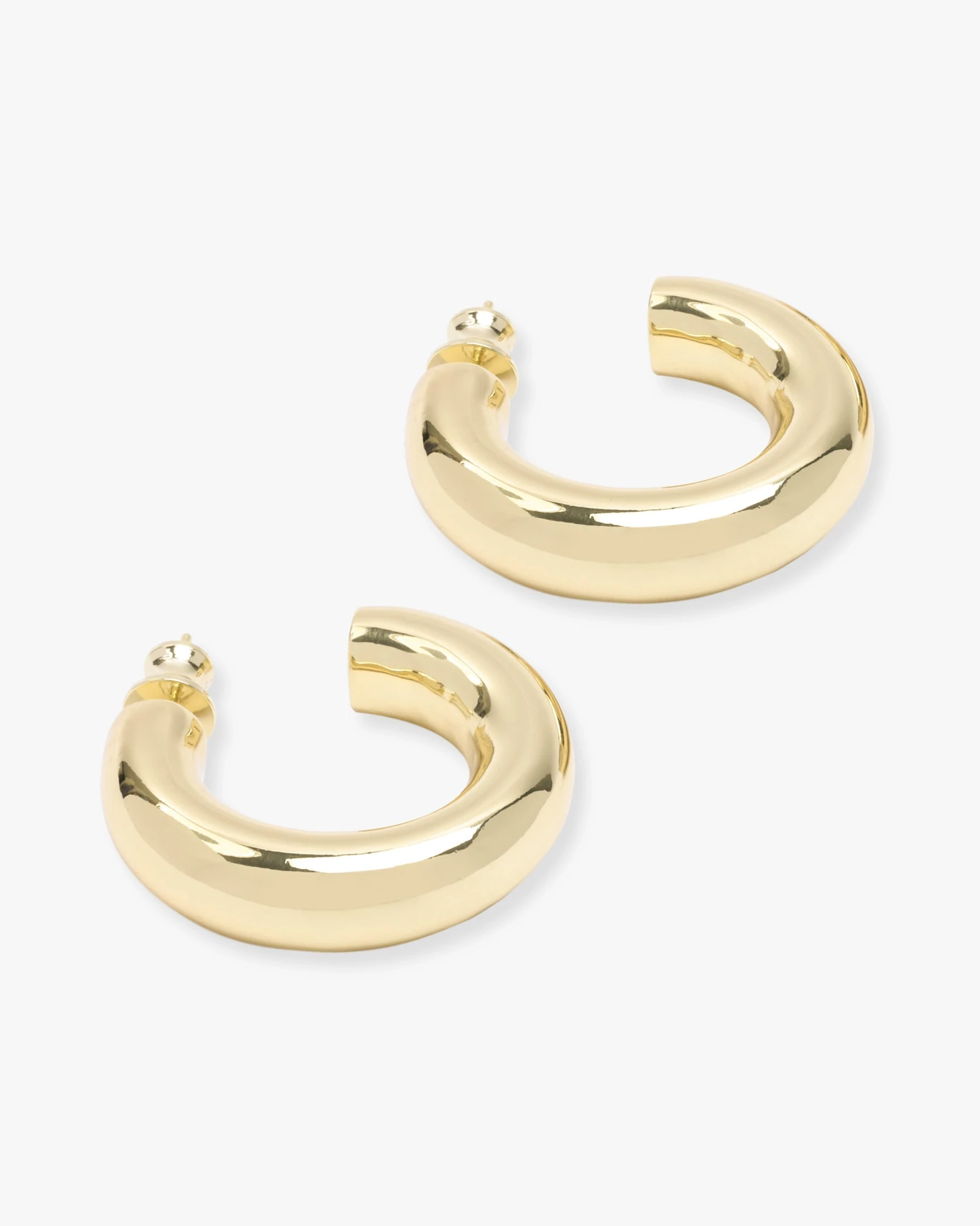 "She's So Smooth" Tube Hoops - Gold 5 "She's So Smooth" Tube Hoops - Gold - Image 3