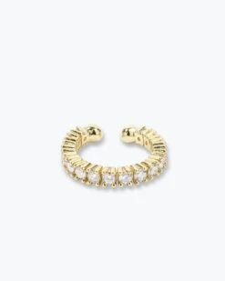 Heiress Ear Cuff - Gold|White Diamondettes -Melinda Maria HeiressEarCuff N6355 P G V2