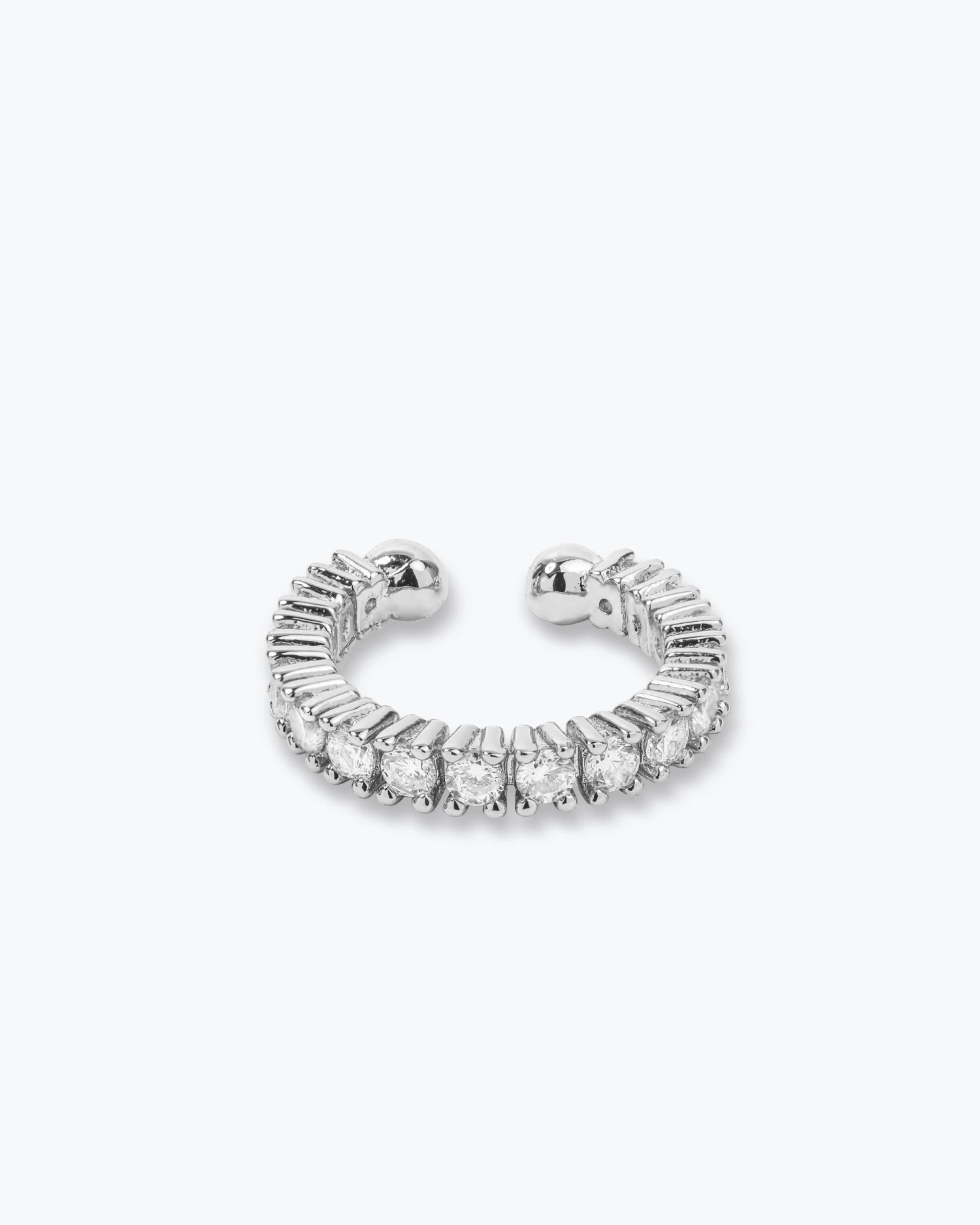 Heiress Ear Cuff - Silver|White Diamondettes 5 Heiress Ear Cuff - Silver|White Diamondettes - Image 3