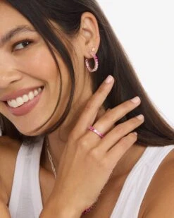 Heiress Ombré Ring - Silver|Pink Sapphire Ombré 8 Heiress Ombré Ring - Silver|Pink Sapphire Ombré -Melinda Maria HeiressOmbreRing R6121 S PNK E V2