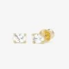 Hello Gorgeous 6mm Studs - Gold|White Diamondettes -Melinda Maria HelloGorgeous5mmStuds E7104 G WT P V1 a02886b3 e3b2 42a3 8a78 2188de552109