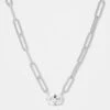 Hello Gorgeous Samantha Chain Necklace - Silver|White Diamondettes