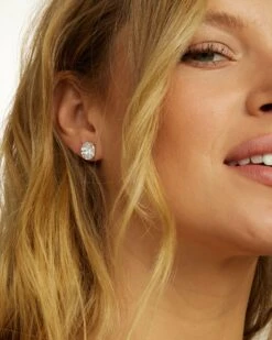 Hello Gorgeous 10mm Studs - Silver|White Diamondettes -Melinda Maria HelloGorgeousStudEarrings SWT E 12 06 2023 0094 R1 CR1 72f84999 7503 41c4 81f5 8359e9e0fcef