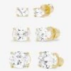 Hello Gorgeous Stud Set - Gold|White Diamondettes 2 Hello Gorgeous Stud Set - Gold|White Diamondettes -Melinda Maria HelloGorgeousStudsSetof3 E7128 G WTCZ P V1