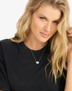 Hello Gorgeous! Necklace - Gold|White Diamondettes -Melinda Maria HelloGorgeous Necklace GWP N6185 G WTCZ E V2