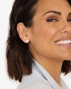 I Got A Raise Stud Set - Gold|White Diamondettes -Melinda Maria IGotaRaiseStudSet E5080 G WTCZ E 2