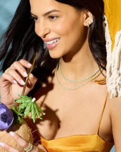 Isla 6mm Studs - Silver|White Diamondettes -Melinda Maria IslaCollection2025 LS 0803FirstLook