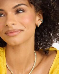 Isla Ear Cuff - Gold|Blue Opal 10 Isla Ear Cuff - Gold|Blue Opal -Melinda Maria IslaEarCuff E7132 G BOPCZ E V2