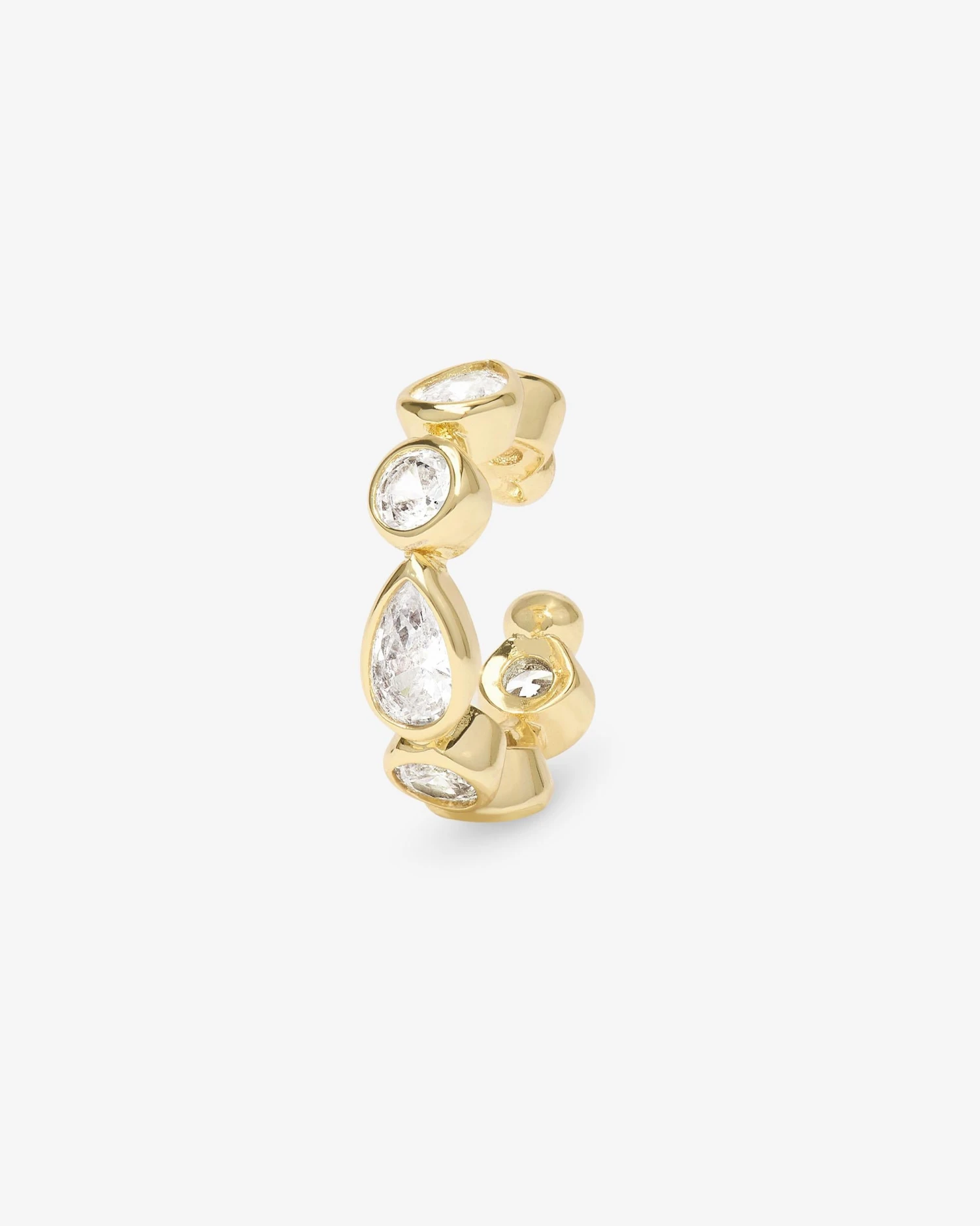 Isla Ear Cuff - Gold|White Diamondettes 3 Isla Ear Cuff - Gold|White Diamondettes