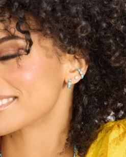 Isla Ear Cuff - Silver|Blue Opal 10 Isla Ear Cuff - Silver|Blue Opal -Melinda Maria IslaEarCuff E7132 S BOPCZ E V2