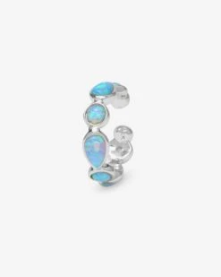 Isla Ear Cuff - Silver|Blue Opal