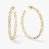 Isla Hoops 2" - Gold|White Diamondettes -Melinda Maria IslaHoopEarring2 G V1 b1db54ea cd2f 483a 9aa1 a39a8285a97c