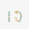Isla Hoops .75" - Gold|Blue Opal -Melinda Maria IslaHoops.75 E7134 G BOPCZ P V1
