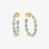 Isla Hoops 1" - Gold|Blue Opal 2 Isla Hoops 1" - Gold|Blue Opal -Melinda Maria IslaHoops1 E7135 G BOPCZ P V1