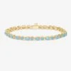 Isla Tennis Bracelet - Gold|Blue Opal -Melinda Maria IslaTennisBracelet B1448 G BOPCZ P V1