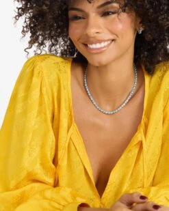 Isla Tennis Necklace - Silver|Blue Opal -Melinda Maria IslaTennisNecklace16 N6394 S BOPCZ 16 E V2