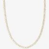 Isla Tennis Necklace - Gold|White Diamondettes