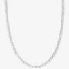 Isla Tennis Necklace - Silver|White Diamondettes -Melinda Maria IslaTennisNecklace N6394 S WTCZ P V1