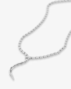 Mama Serpent Lariat Necklace - Silver -Melinda Maria JANE SERPENT SerpLarNeck N6216S v2 edit02 4f1da8ff ac00 4e3f b2a9 66ef44defc95