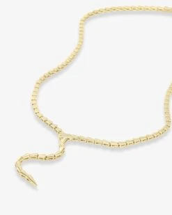 Serpent Lariat Necklace - Gold -Melinda Maria JANE SERPENT SerpLarNeck N6218G v2 edit02 b7257184 1832 46f8 9f30 a1d9a0c1ac5b