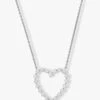 She's An Icon Heart Necklace - Silver|White Diamondettes -Melinda Maria JN2540 S V1 853f6a51 d67e 49ed a668 6ac5d14606f4