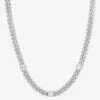 Julian Triple Diamond Necklace - Silver|White Diamondettes
