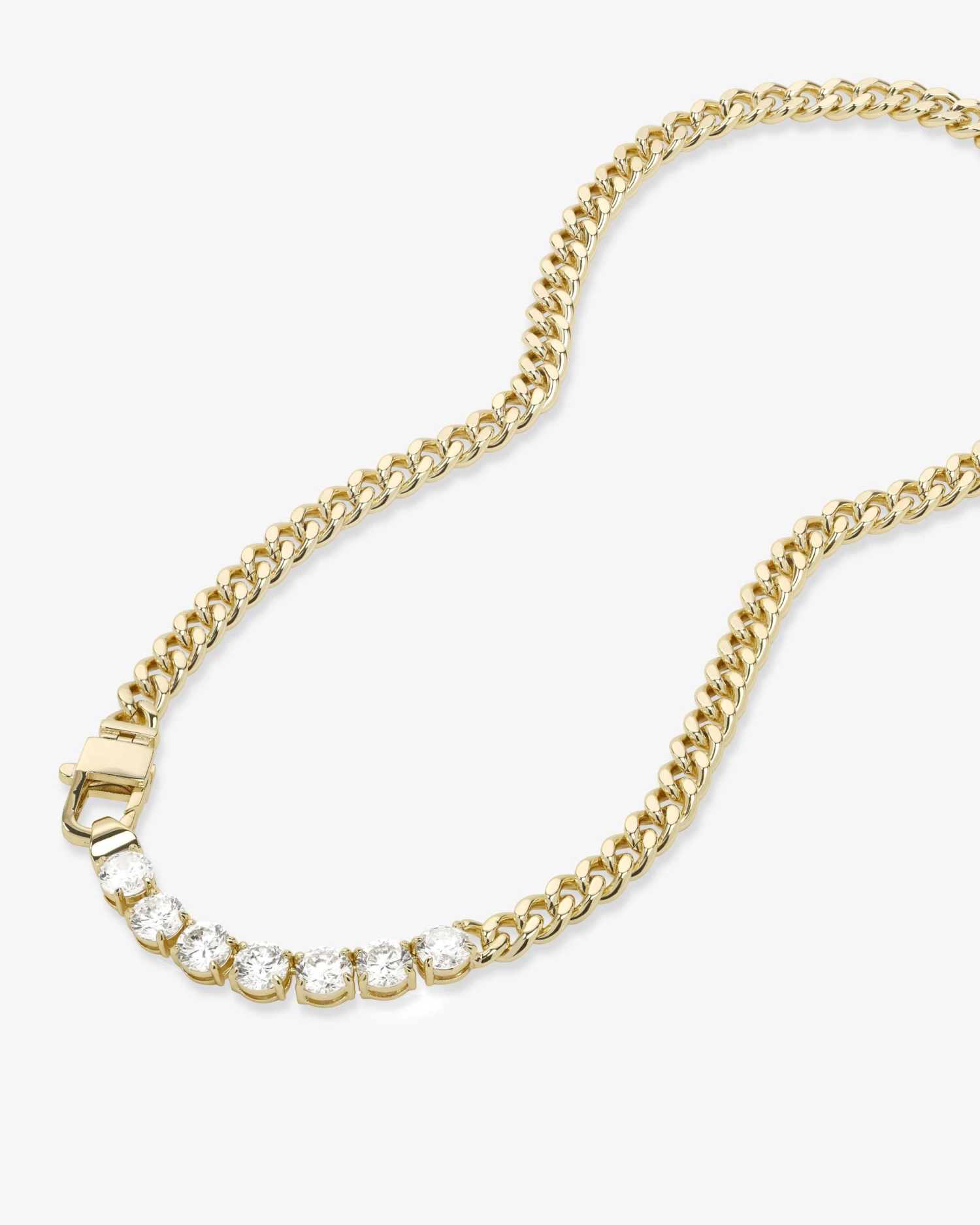 Julian Loves Diamonds Necklace - Gold|White Diamondettes 7 Julian Loves Diamonds Necklace - Gold|White Diamondettes - Image 5