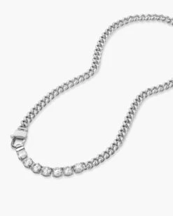 Julian Loves Diamonds Necklace - Silver|White Diamondettes -Melinda Maria JN2677 P S MayCollection 02 01 20240049 V2 60583b2e 3eb9 4f3f ad21 79930927d934