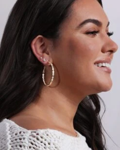 Isla Hoops 2" - Gold|White Diamondettes -Melinda Maria JUNE 28 20238011copy 0c0d9d37 cbb3 440e 8f1b ae6aec55b883
