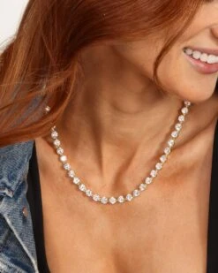 She's An Icon Mama Tennis Necklace - Gold|White Diamondettes -Melinda Maria Jan042024 FebruaryandMarchCollection 0538copy 19cf16e9 67a0 45e8 bfb7 bc8783d40cb0