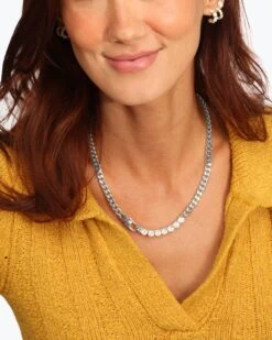 Julian Loves Diamonds Necklace - Silver|White Diamondettes -Melinda Maria JulianLovesDiamondsNecklace18 N6361 E S V2