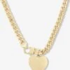 Julian XL Heart Cuban Chain Necklace - Gold -Melinda Maria JulianXLHeartCubanChainNecklace N6359 P G V1 2a932ae4 001d 4af5 862a c4d13fd603e5