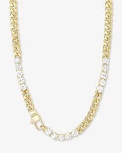 Julian's Obsessed With Diamonds Necklace - Gold|White Diamondettes