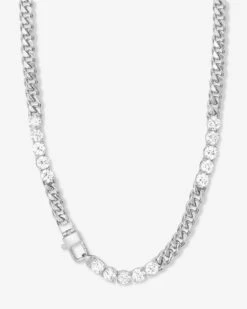 Julian's Obsessed With Diamonds Necklace - Silver|White Diamondettes