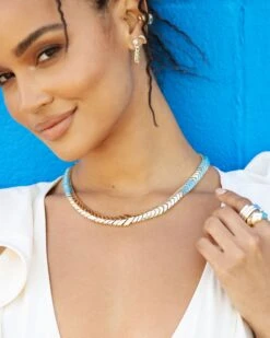 Serpent Herringbone Collar - Silver -Melinda Maria JuneCollection2024 E LS NewSerpentHighlight 167A7311 934a44c8 c6e2 41e0 af9e b4b8f70a667a