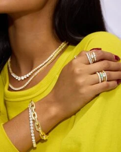 She's So Stacked Ring - Silver|White Diamondettes -Melinda Maria Look9 NotYourBasic 155447