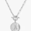 Love Letters Medallion Necklace - Silver -Melinda Maria Lovel A S v1 17910829 dca1 4a99 af6c e767f13c3570