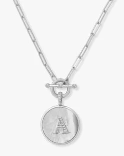 Love Letters Medallion Necklace - Silver