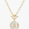 Love Letters Medallion Necklace - Gold 1 Love Letters Medallion Necklace - Gold -Melinda Maria Lovel A v1 b764b7b1 83a8 4fff a93b 7e546f4cb2c1