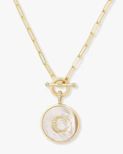 Love Letters Medallion Necklace - Gold -Melinda Maria Lovel C v1 f99ef05e cdfc 4a4a 8fe5 60b303c4c6f8
