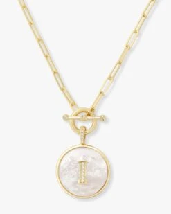 Love Letters Medallion Necklace - Gold -Melinda Maria Lovel I v1 2b98a0b8 6312 4914 bc26 2326ef2dea63