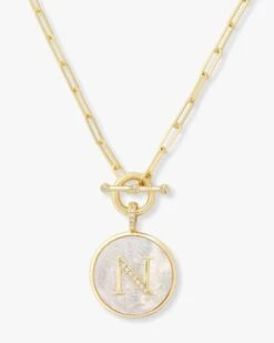 Love Letters Medallion Necklace - Gold -Melinda Maria Lovel N v1 6d74b5d6 9ab1 42b1 b93b 2ccfcc801216