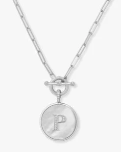 Love Letters Medallion Necklace - Silver -Melinda Maria Lovel P S v1 95368ce4 3aeb 4779 b6be 0f64e831183e