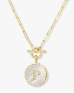 Love Letters Medallion Necklace - Gold -Melinda Maria Lovel P v1 16f1a1fb 5dde 404b 81d4 881f582bcf05