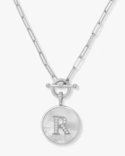 Love Letters Medallion Necklace - Silver -Melinda Maria Lovel R S v1 8038a4f6 2fb9 4f86 9238 bdba7d339c68